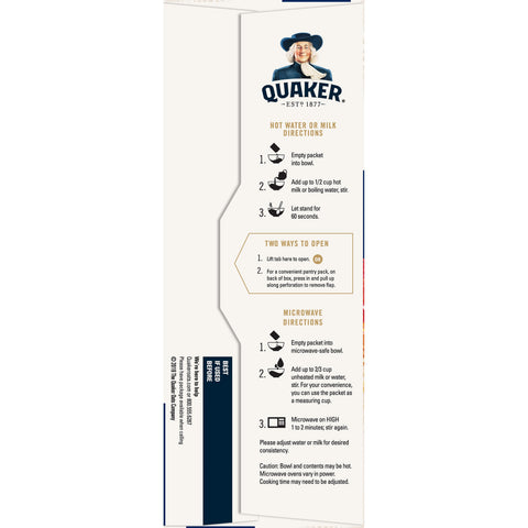 Quaker® CEREAL INSTANT OATS VARIETY PACK 15.1 OZ