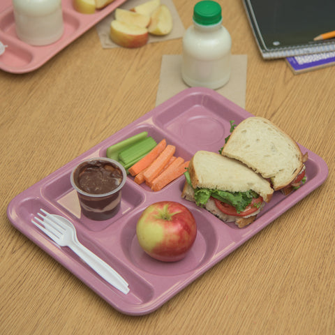 Carlisle TRAY SERVING LEFT-HAND HEAVY WEIGHT 6-COMPARTMENT ROSE GRANITE