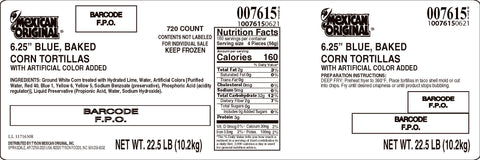 Mexican Original® TORTILLA CORN BLUE 6.25