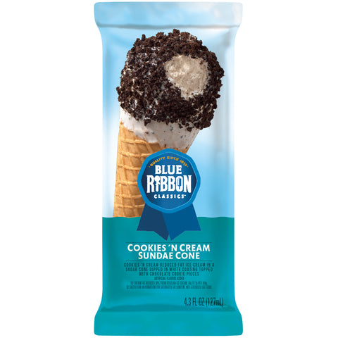 Blue Bunny ICE CREAM COOKIE & CREAM SUNDAE CONE