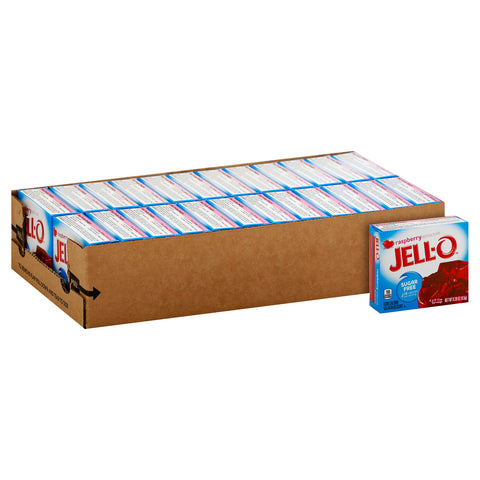 Jello Sugar Free Raspberry Gelatin, .3 Ounce -- 24 Case