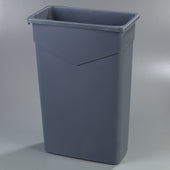 Carlisle CONTAINER WASTE TRIMLINE™ RECTANGLE TRASH CAN GREY 23 GAL
