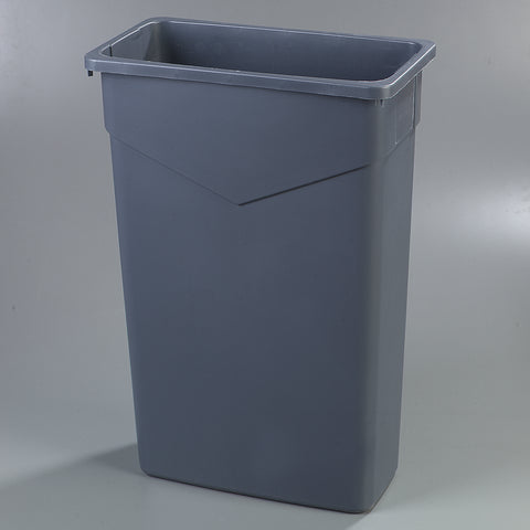 Carlisle CONTAINER WASTE TRIMLINE™ RECTANGLE TRASH CAN GREY 23 GAL
