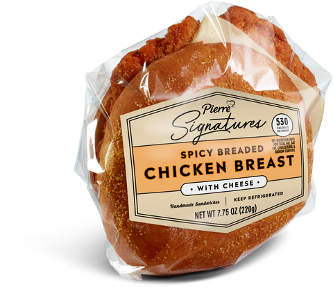 Pierre Signatures® SANDWICH SPICY CHICKEN WITH CHEESE 7.75 OZ 10000012312