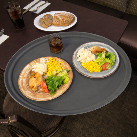 Carlisle TRAY SERVICE GRIPTITE OVAL BLACK 22X27