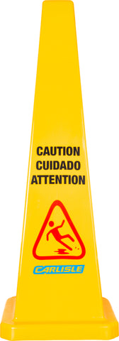 Carlisle CAUTION CONES & BARRIERS CAUTION CONE YELLOW 36