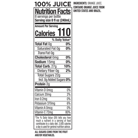 Naked Juice JUICE NAKED JUICE ORANGE PLASTIC BOTTLE