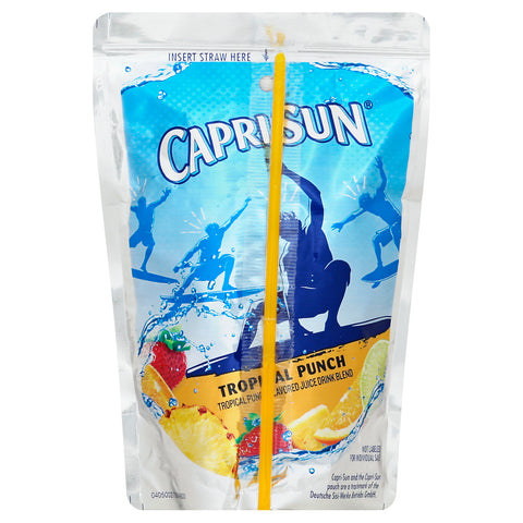 Capri Sun Tropical Punch Soft Juice Drink, 60 Fluid Ounce -- 4 per case.