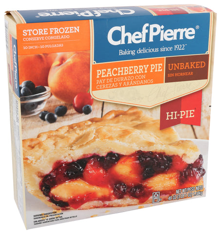 Pie Fruit Peachberry Mixed Hi Unbaked 10