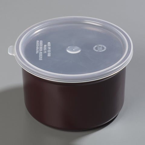 Carlisle CROCK POLY-TUF™ W/ LID BROWN 1.5 QT