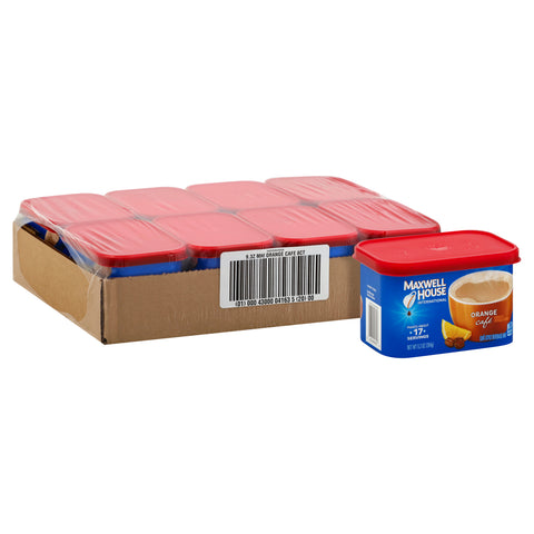 Maxwell House Orange Flavored Cafe Style Instant Beverage Mix, 9.3 Ounce -- 8 per case.