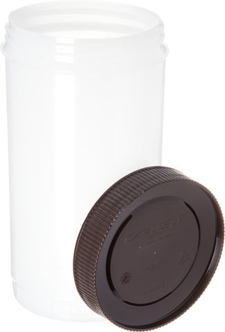 Stor N' Pour® CONTAINER BACKUP W/ ASSORTED COLOR CAPS BROWN QUART