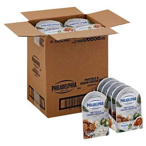 Philadelphia SNACK PRETZELS & JALAPENO CREAM CHEESE DIP