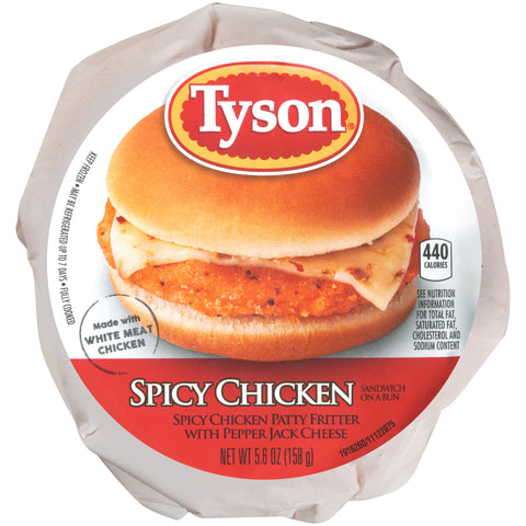 Tyson® SANDWICH CHICKEN SPICY H&S 5.6 OZ 10000038912