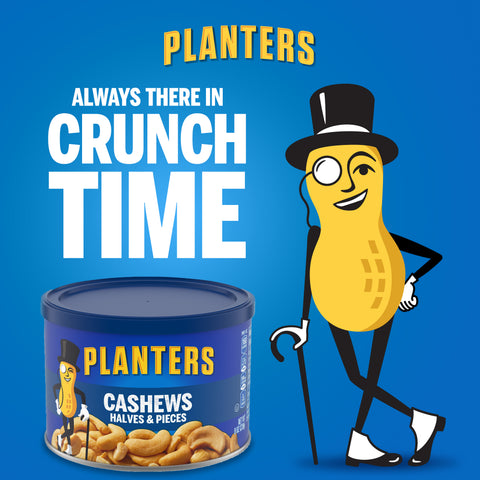 Planters Halves and Pieces Cashew Nut, 8 Ounce -- 12 per case.