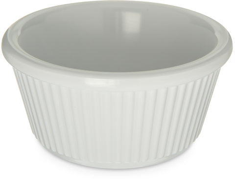 Carlisle RAMEKIN PLASTIC MEL FLUTED WHITE 3 OZ