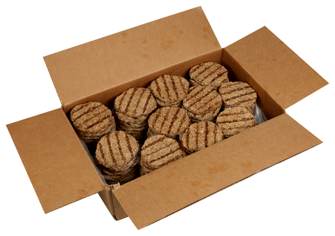 Beef Patties Flame Broiled Soy Added Char Mark Fc 2.1 Oz 9220
