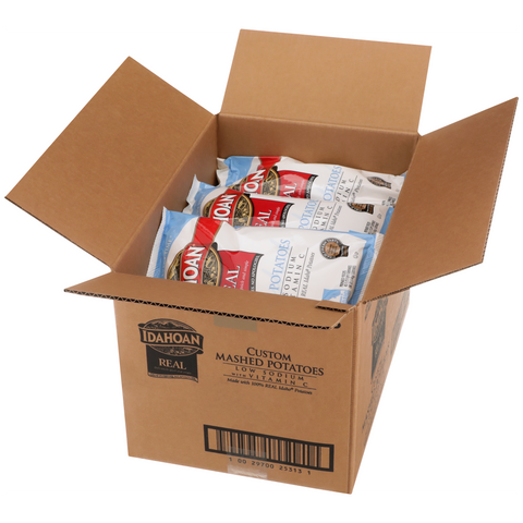 Idahoan Low Sodium with Vitamin C Real Mashed Potato, 25.2 Ounce -- 12 per case.