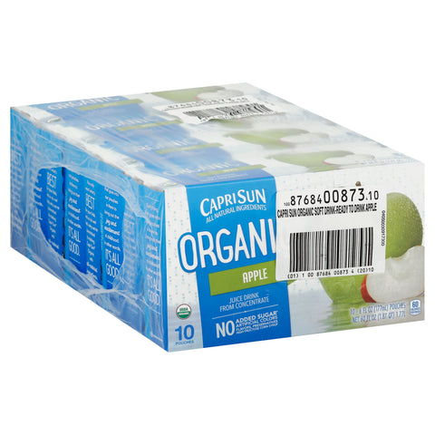 Capri Sun Organic Apple Ready-to-Drink Soft Drink, 6 Fluid Ounce -- 40 per case