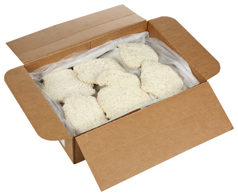 Pork Loin Steak Fritter Cubed Breaded Natural Shape 7 Oz 76670