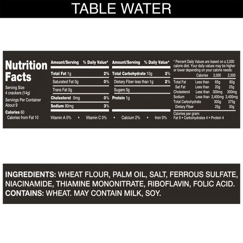 Cracker Table Water Bite Size