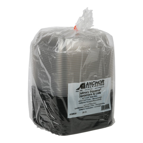 Container Plastic 1-compartment Square Combo 8.5