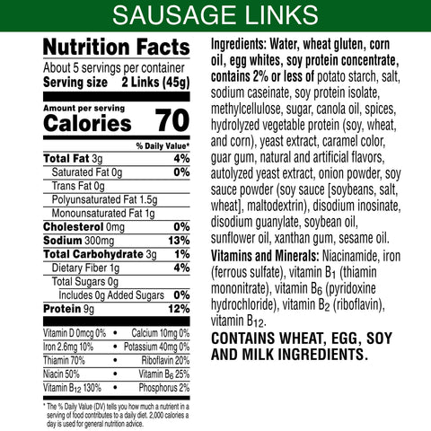 Morningstar Farms® VEGGIE BREAKFAST SAUSAGE LINKS