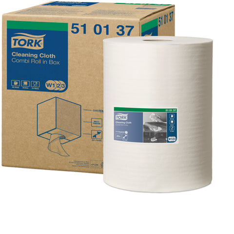 Tork White Cleaning Cloth, 12.6 x 10 inch -- 500 per case