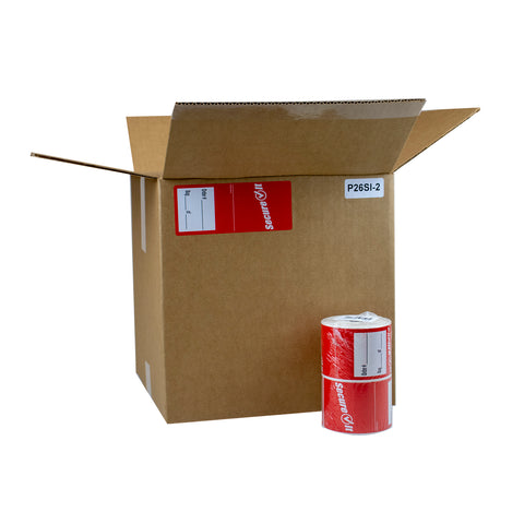 National Checking Secure It Red Permanent Label, 2.5 x 6 inch -- 20 per case