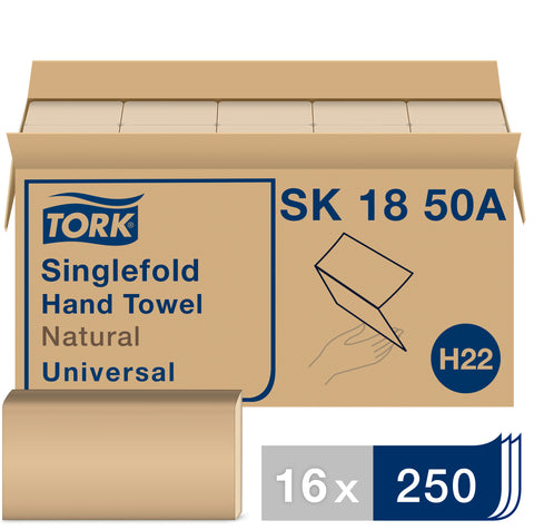 Tork Nature 1 Ply Universal Paper Singlefold Hand Towel, 10.25 x 9.13 inch -- 4000 per case