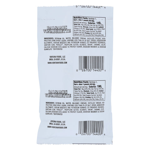 Classic Gourmet Select DRESSING VINAIGRETTE BALSAMIC SINGLE SERVE POUCH