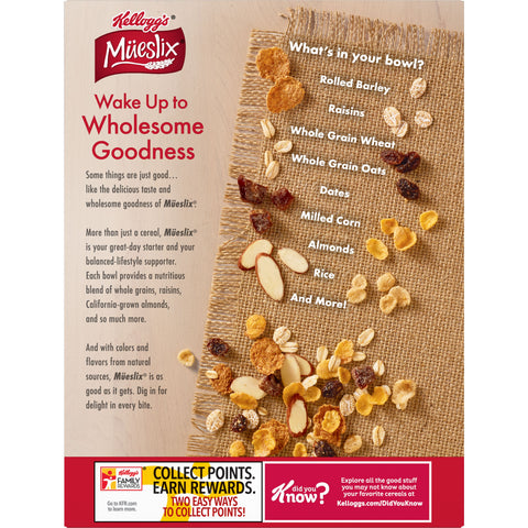 Kelloggs Muslix Cereal, 16.2 Ounce Box -- 10 per case