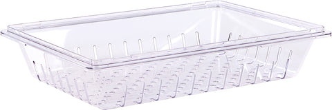 StorPlus™ CONTAINER FOOD STORAGE CONTAINER COLANDER CLEAR 26X18X5