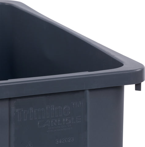 Carlisle CONTAINER WASTE TRIMLINE™ RECTANGLE TRASH CAN GREY 23 GAL