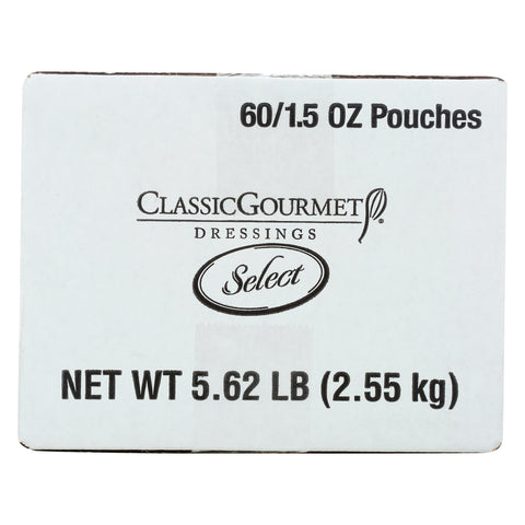 Classic Gourmet Fat Free Italian Gold Peach Dressing, 1.5 Ounce Pouch -- 60 per case.