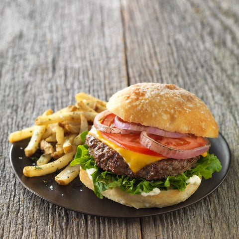 Advance Food Angus Beef Chuck Steak Burger, 4 Ounce -- 40 per case.
