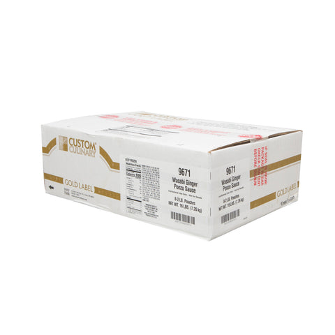 Custom Culinary Gold Label Wasabi Ginger Ponzu Sauce, 2 Pound -- 8 per case.