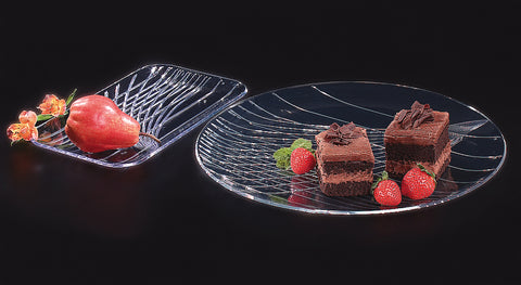 Tray Serving Festival Round Clear 16