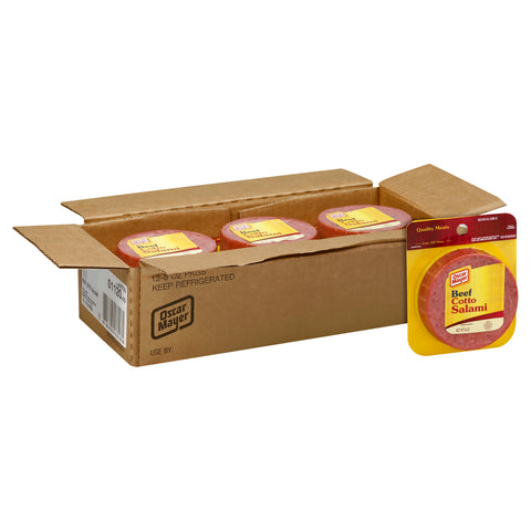 Kraft Oscar Mayer Compote Beef Cotto Salami, 8 Ounce -- 12 per case.