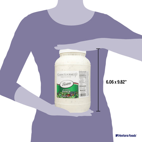 Ventura Foods Classic Gourmet Bistro Buttermilk Ranch Salad Dressing, 1 Gallon -- 4 per case