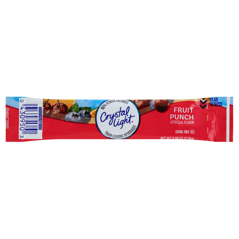 Crystal Light On The Go Fruit Punch Beverage, 0.09 Ounce -- 120 per case.