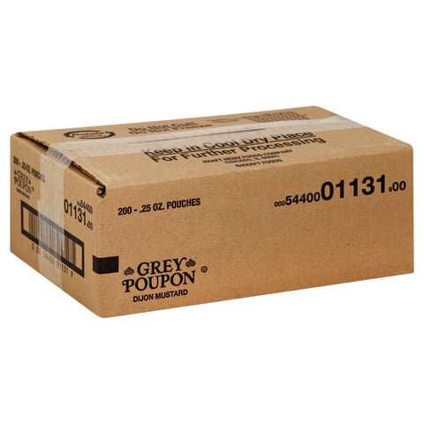 Grey Poupon Dijon Mustard Packets 200 Case .25 Ounce