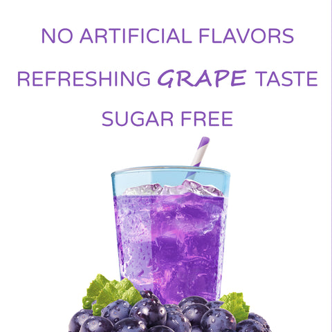 Crystal Light On The Go Grape Powdered Soft Drink Mix, 0.11 Ounce - 10 per pack -- 12 packs per case.