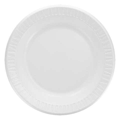 Dart Quiet Classic Extruded Polystyrene White Laminated Foam Plate, 10 1/4 inch -- 500 per case