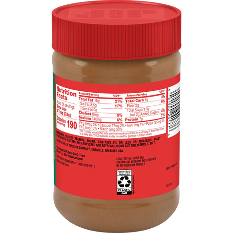 Jif Creamy Peanut Butter, 28 Ounce -- 10 per case.