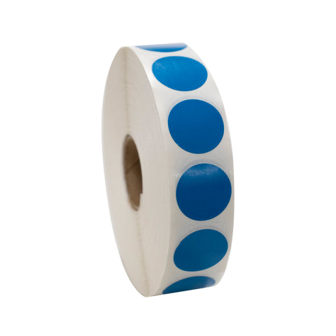 National Checking LABEL REMOVEABLE CIRCLE SOLID BLUE 1