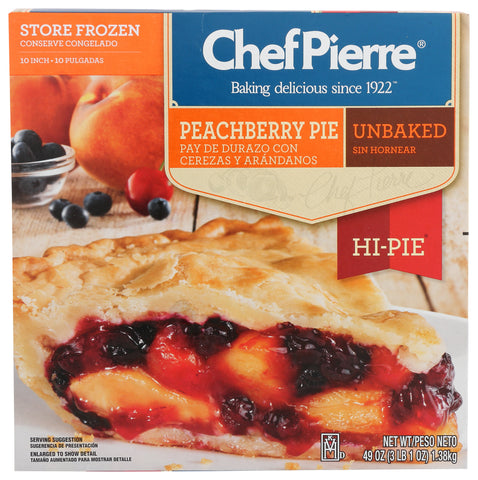 Pie Fruit Peachberry Mixed Hi Unbaked 10