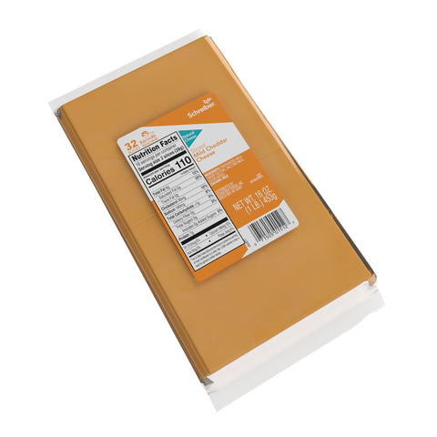 Schreiber CHEESE CHEDDAR MILD SLICED .5 OZ