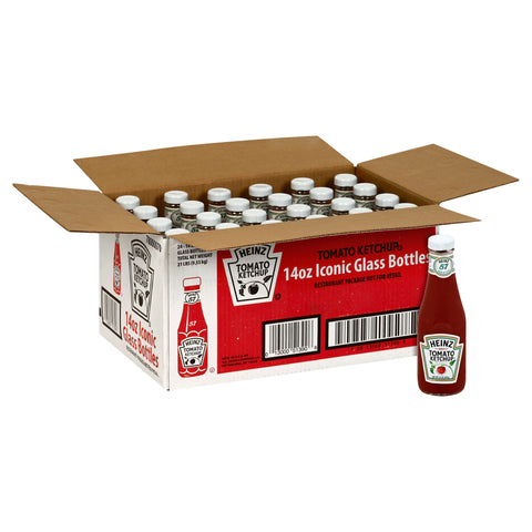 Heinz Ketchup Glass Bottle, 14 Ounce -- 24 per case