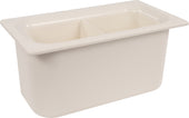 Carlisle PAN FOOD PLASTIC COLDMASTER 1/3 DIVIDED WHITE 6